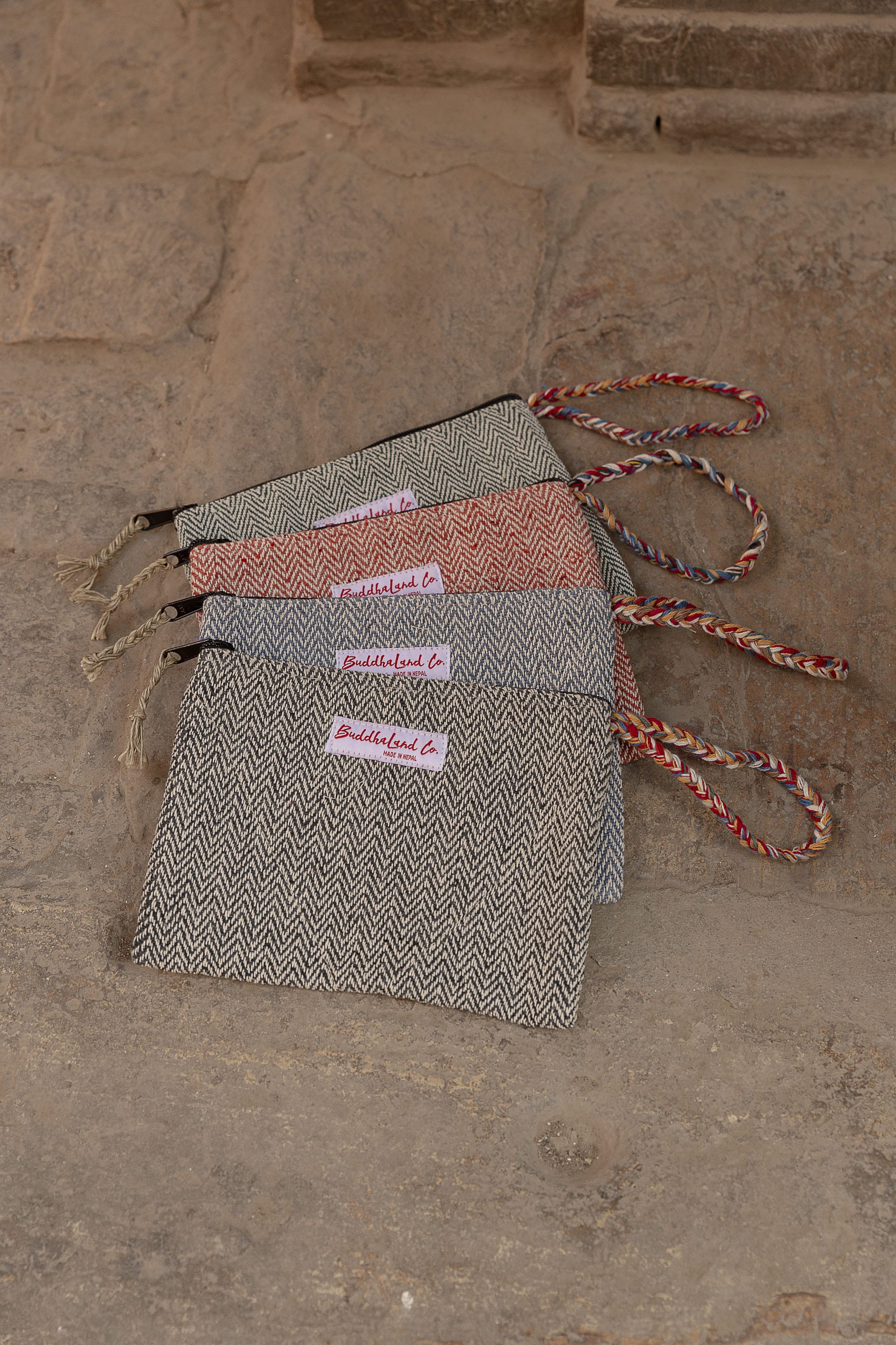 Handmade Square Hemp Pouch For Cosmetic Pouch For Jewellery Pencil Pouch Zipper Pouch Wallet Small Makeup Bag Travel Cosmetic Bag