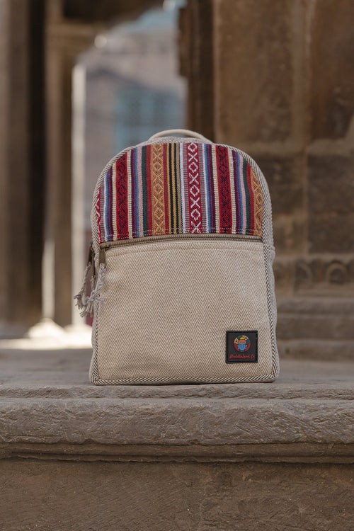 Handmade Hemp Backpack Medium Hemp Bag Travel Bag Women For Festival Bag Hippie Bag For Festival Minimalistic Travel Bag