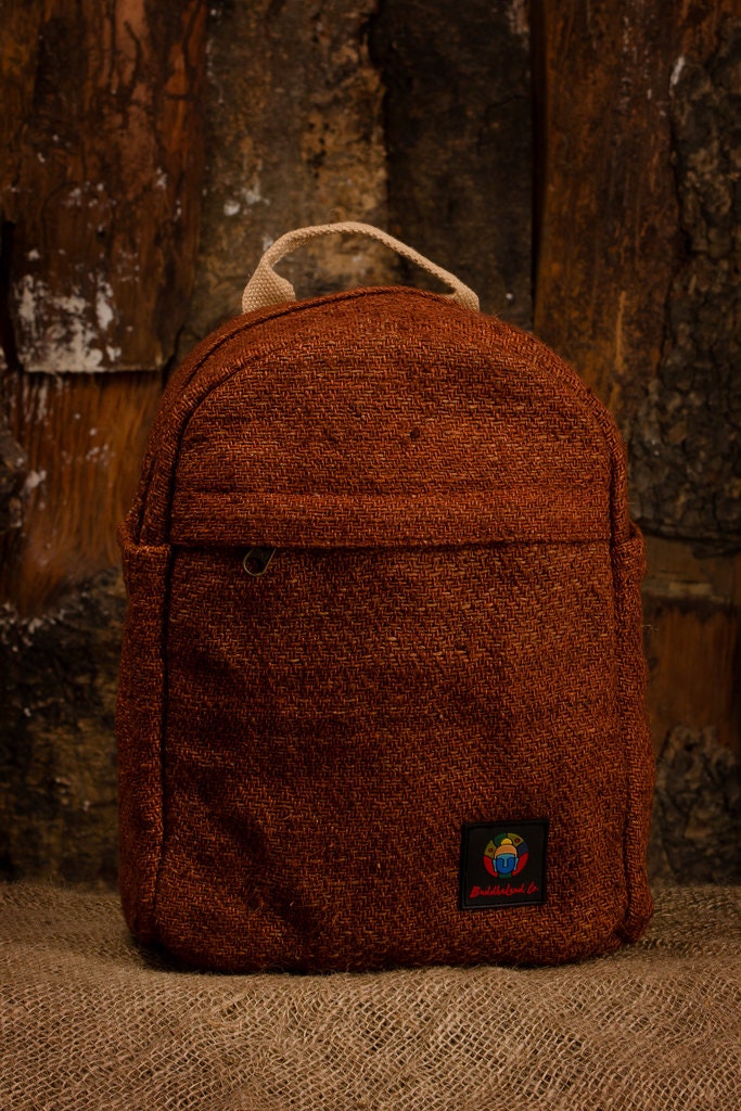 Small Handmade Hemp Backpack , Minimalistic Bag , Festival Backpack , Eco Friendly , Hippie Backpack , Mini Travel Backpack