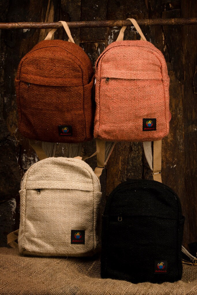Small Handmade Hemp Backpack , Minimalistic Bag , Festival Backpack , Eco Friendly , Hippie Backpack , Mini Travel Backpack