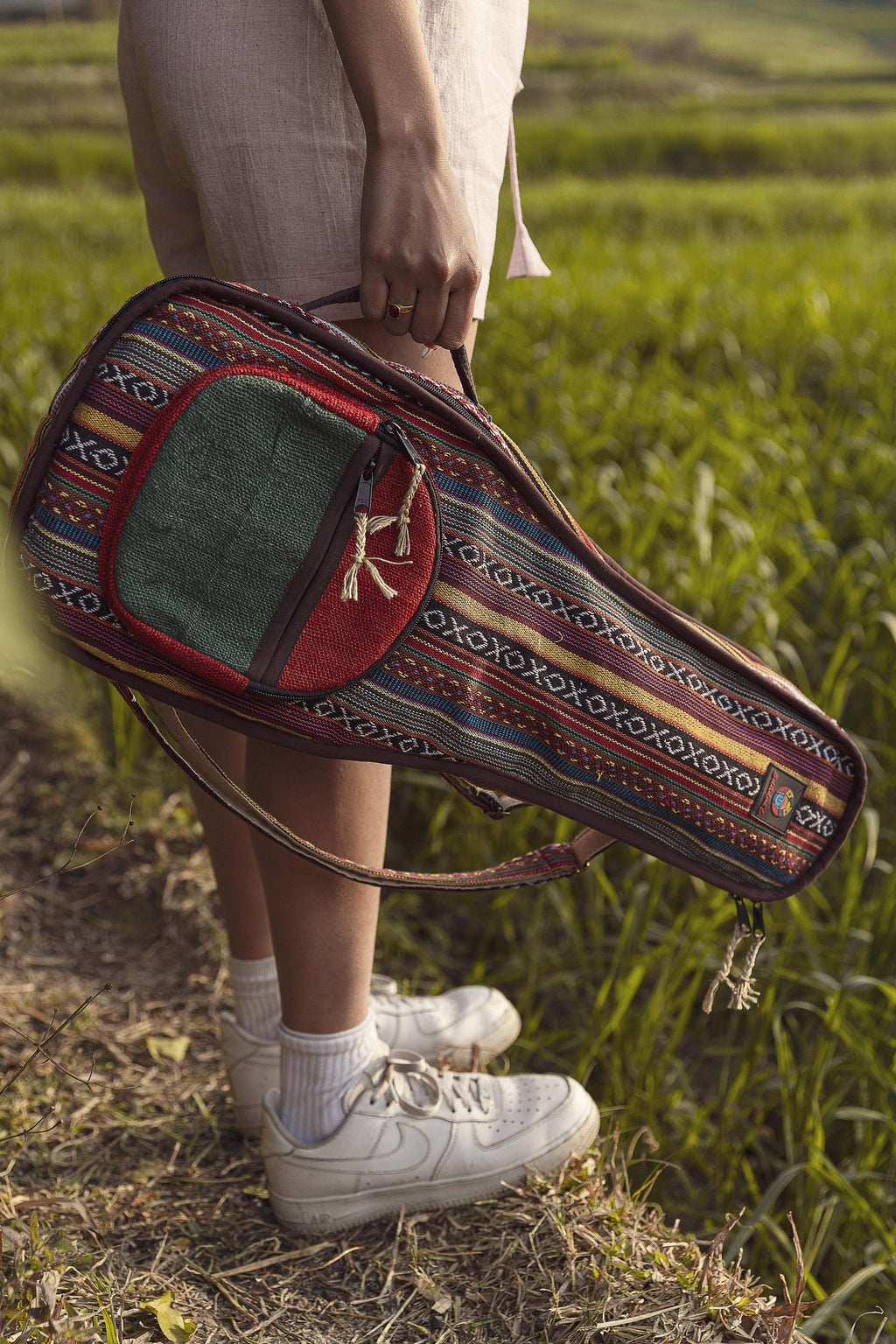 Handmade Hemp Ukulele Bag With Shoulder Straps Ukulele Case With Wall Mount Ukulele Gift Soprano Ukulele Concert Ukulele Tenor Baritone Bag