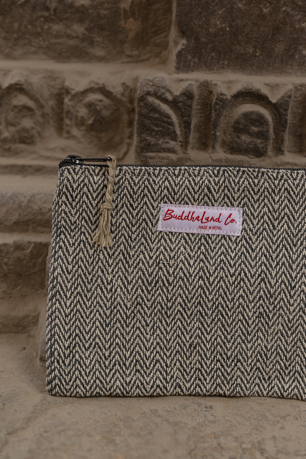 Handmade Square Hemp Pouch For Cosmetic Pouch For Jewellery Pencil Pouch Zipper Pouch Wallet Small Makeup Bag Travel Cosmetic Bag