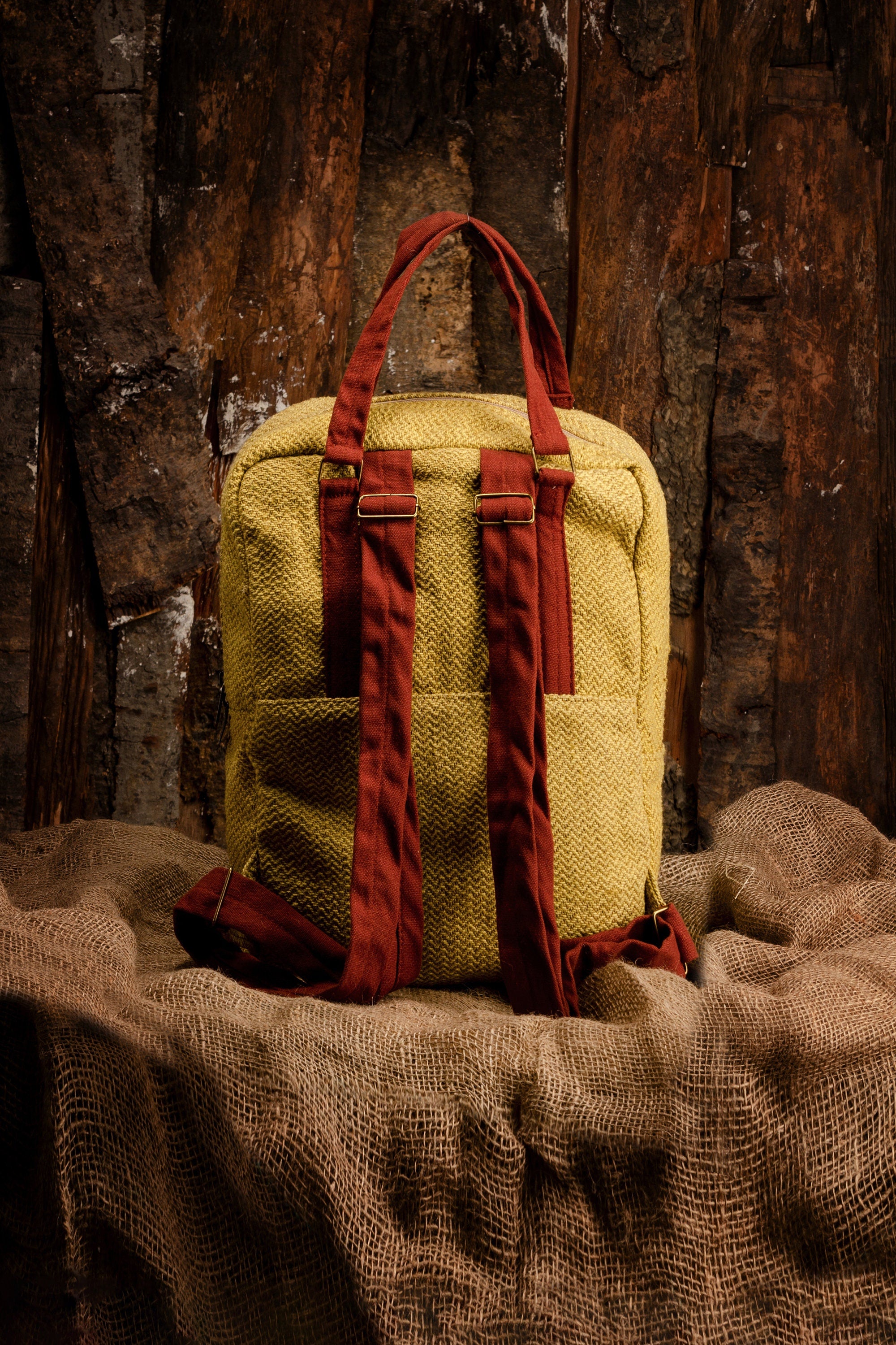 Handmade Hemp Large Backpack For Travel Backpack For Festival Backpack Hippie Backpack Eco Friendly Laptop Bag For Adult Minimalistic Bag