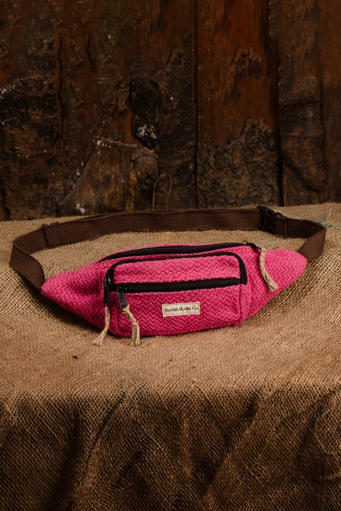 Handmade Hemp Crossbody Bag , Adjustable Waist Bag , Festival Hip Bag , Boho Fanny Pack For Travel , Hemp Bum Bag , Shoulder Bag , Belt Bag