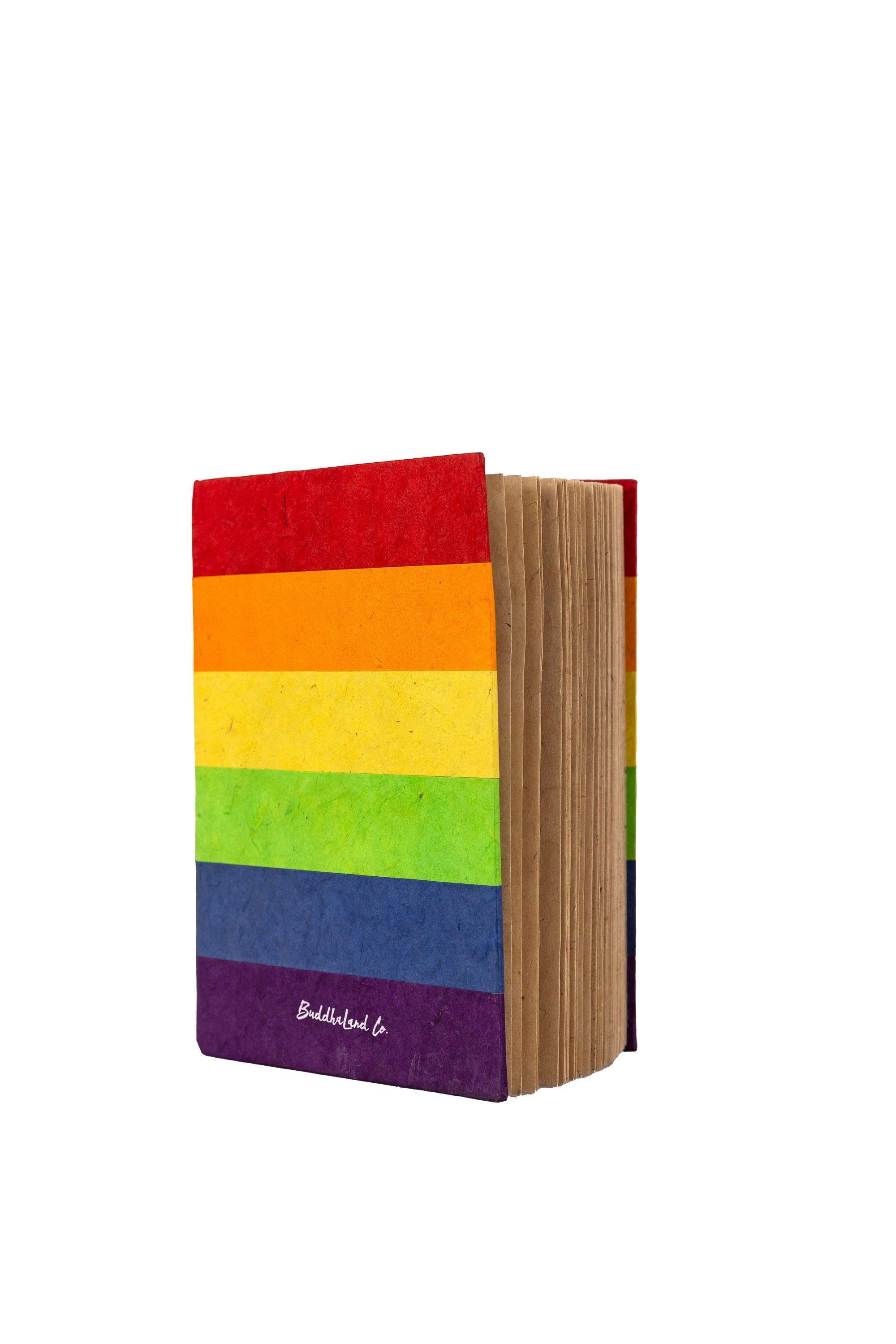 PRIDE Notebook With Hand Pressed Paper, Lokta Paper Notebook, Journal with Plain Paper, Blank Notebook, Travel Journal Dairy Sketchbook LGBT