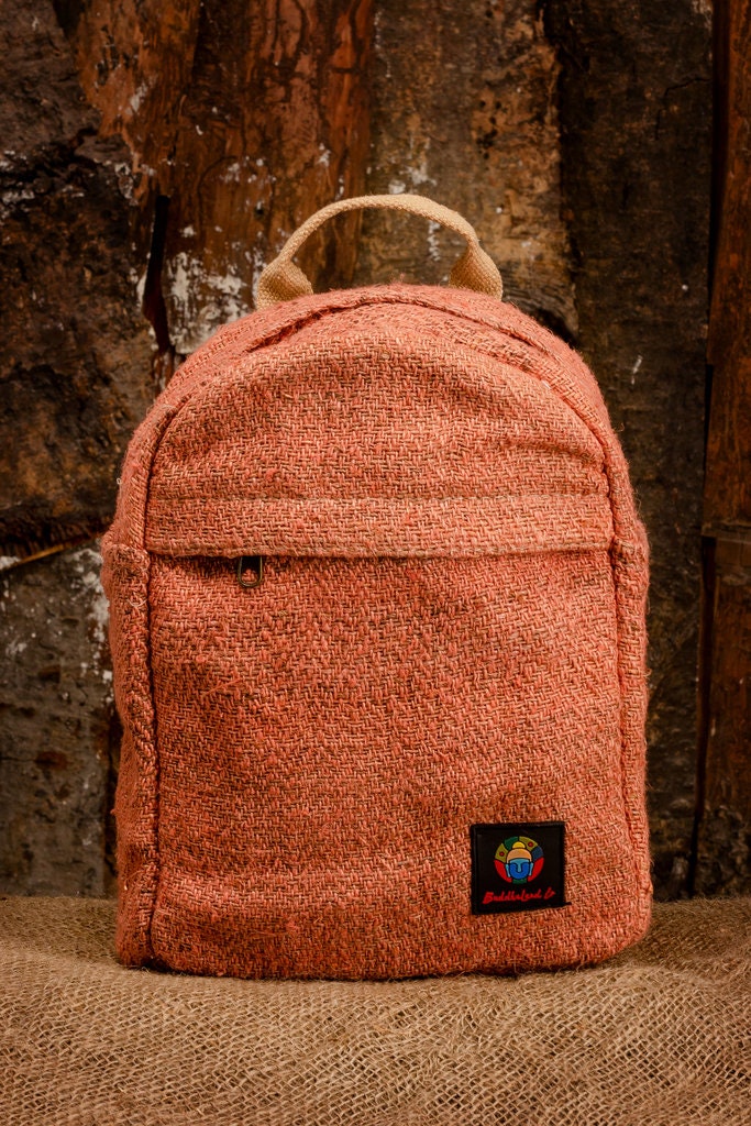 Small Handmade Hemp Backpack , Minimalistic Bag , Festival Backpack , Eco Friendly , Hippie Backpack , Mini Travel Backpack