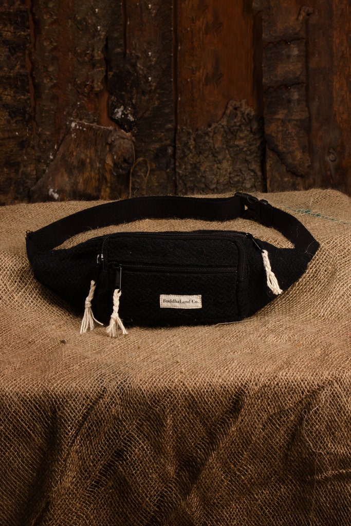Handmade Hemp Crossbody Bag , Adjustable Waist Bag , Festival Hip Bag , Boho Fanny Pack For Travel , Hemp Bum Bag , Shoulder Bag , Belt Bag