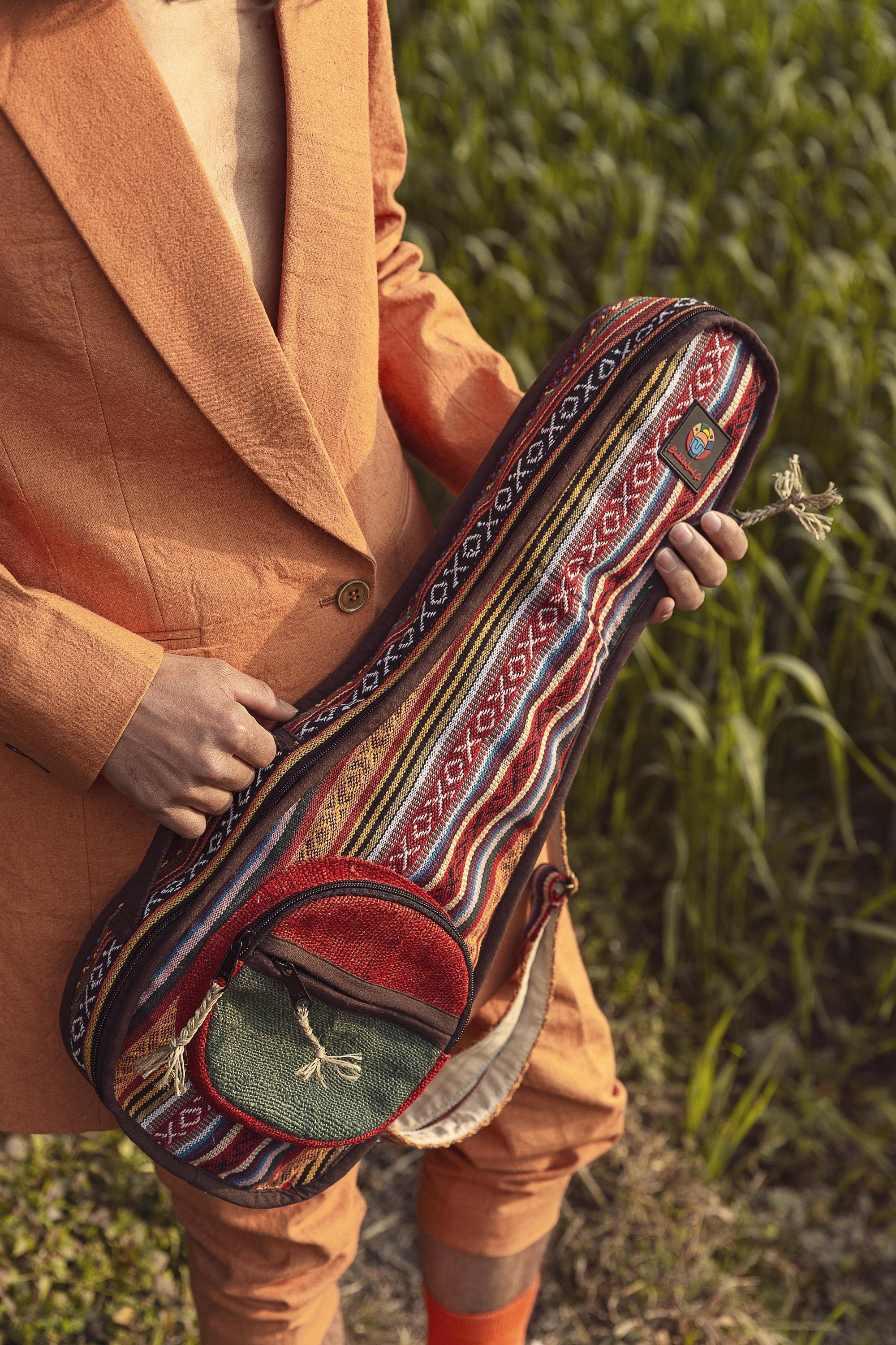 Handmade Hemp Ukulele Bag With Shoulder Straps Ukulele Case With Wall Mount Ukulele Gift Soprano Ukulele Concert Ukulele Tenor Baritone Bag