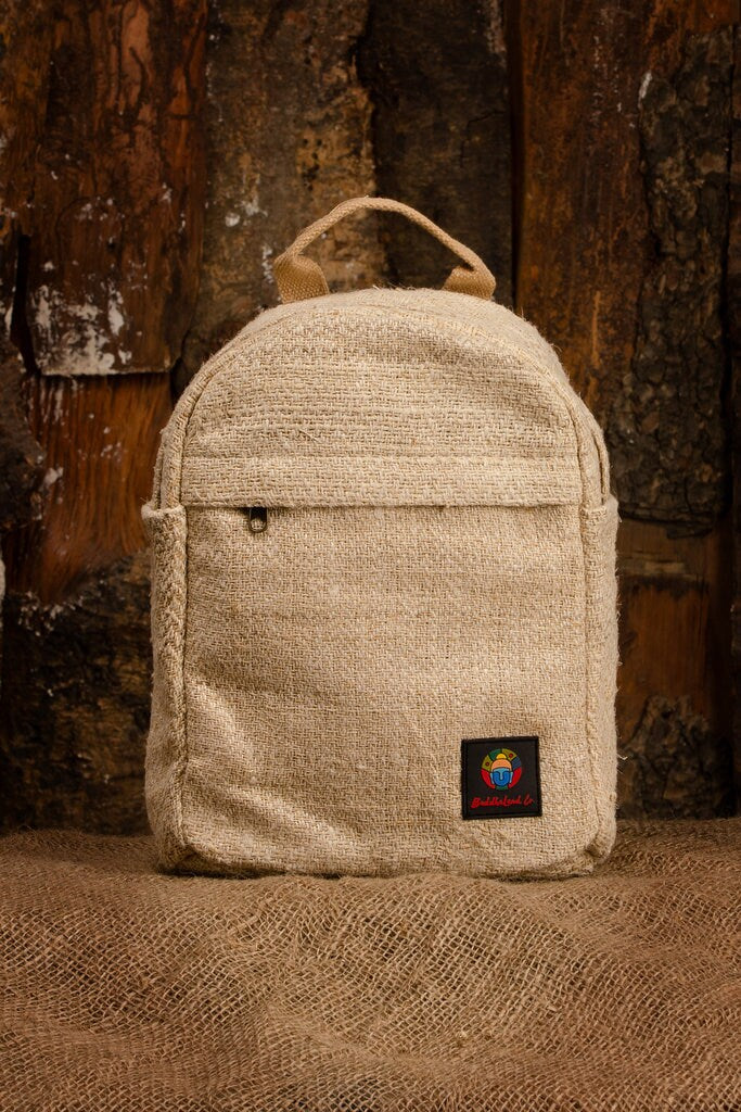 Small Handmade Hemp Backpack , Minimalistic Bag , Festival Backpack , Eco Friendly , Hippie Backpack , Mini Travel Backpack
