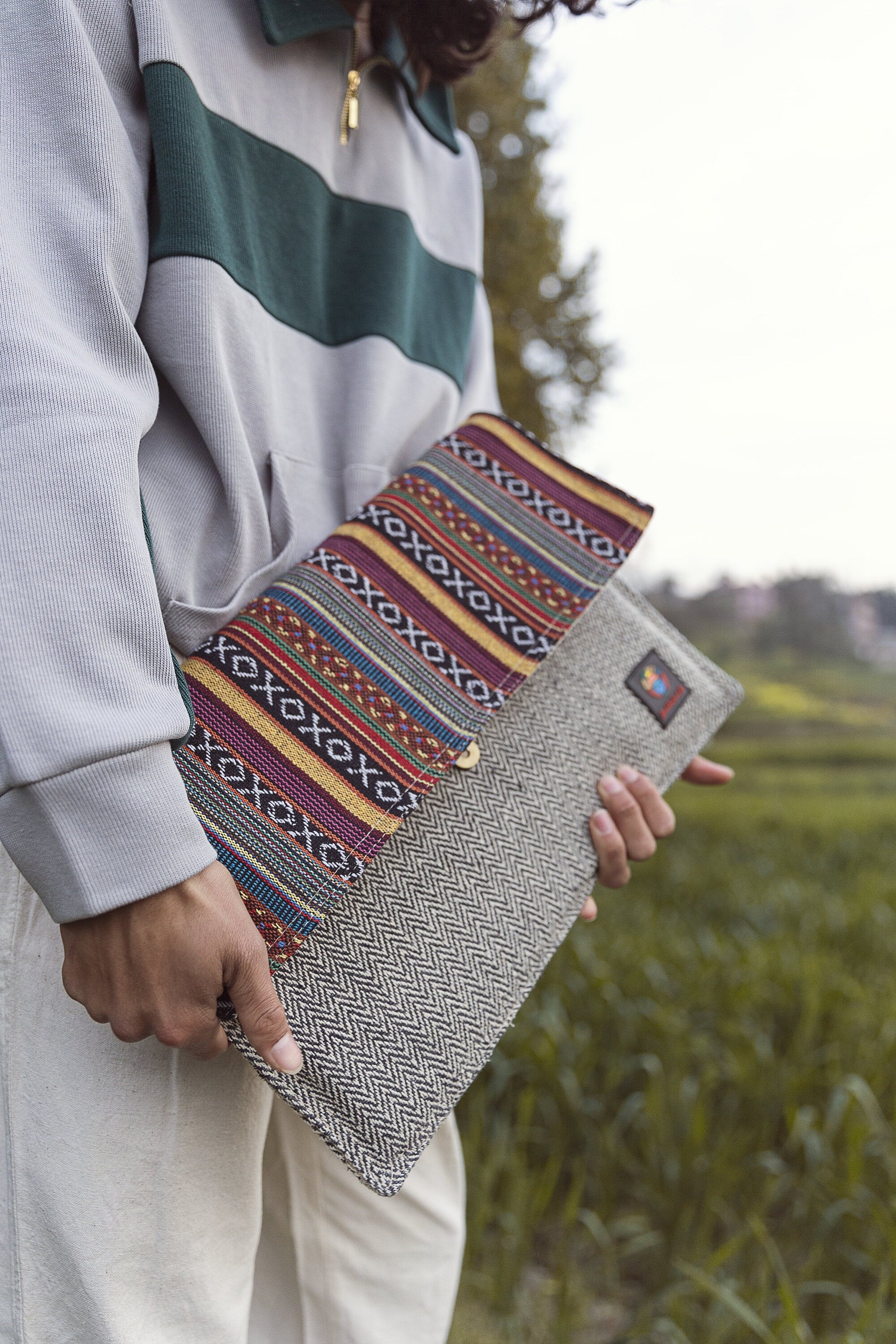 Handmade Hemp Laptop Sleeve Unique 15 inch Laptop Case Laptop Bag For MacBook Sleeve Eco Friendly Laptop Bag For Work Bag Fathers Day Gift