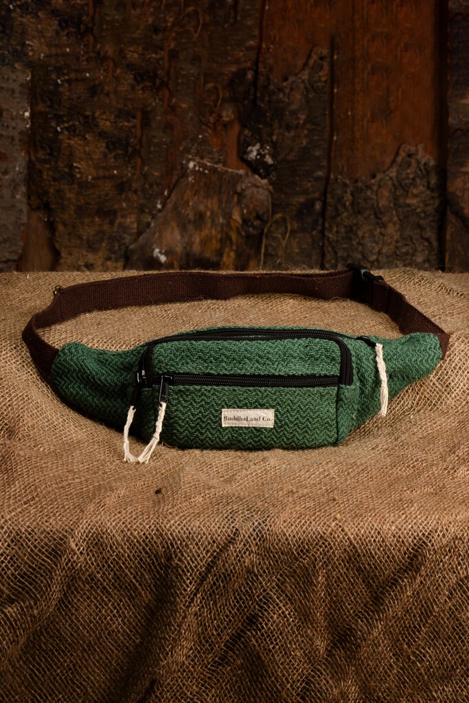 Handmade Hemp Crossbody Bag , Adjustable Waist Bag , Festival Hip Bag , Boho Fanny Pack For Travel , Hemp Bum Bag , Shoulder Bag , Belt Bag