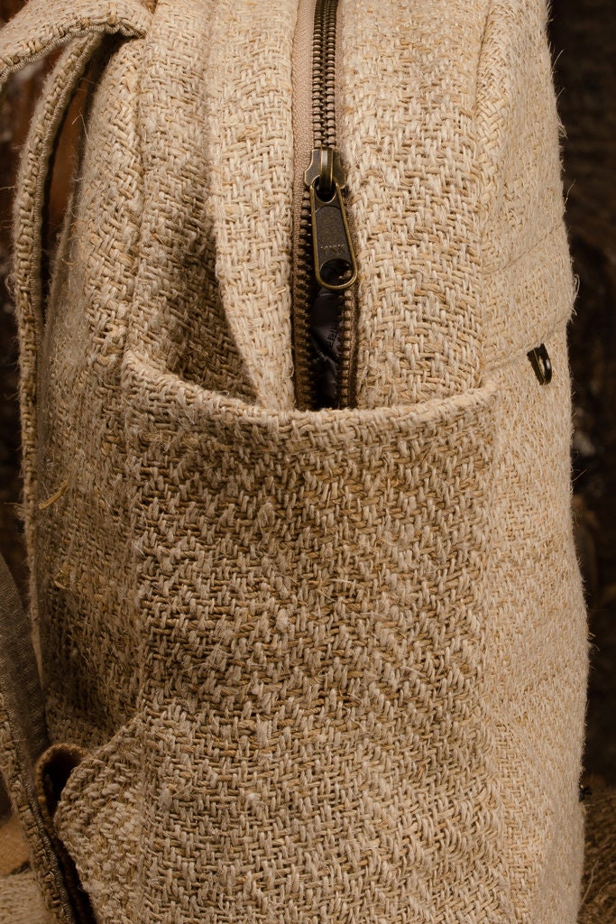 Small Handmade Hemp Backpack , Minimalistic Bag , Festival Backpack , Eco Friendly , Hippie Backpack , Mini Travel Backpack