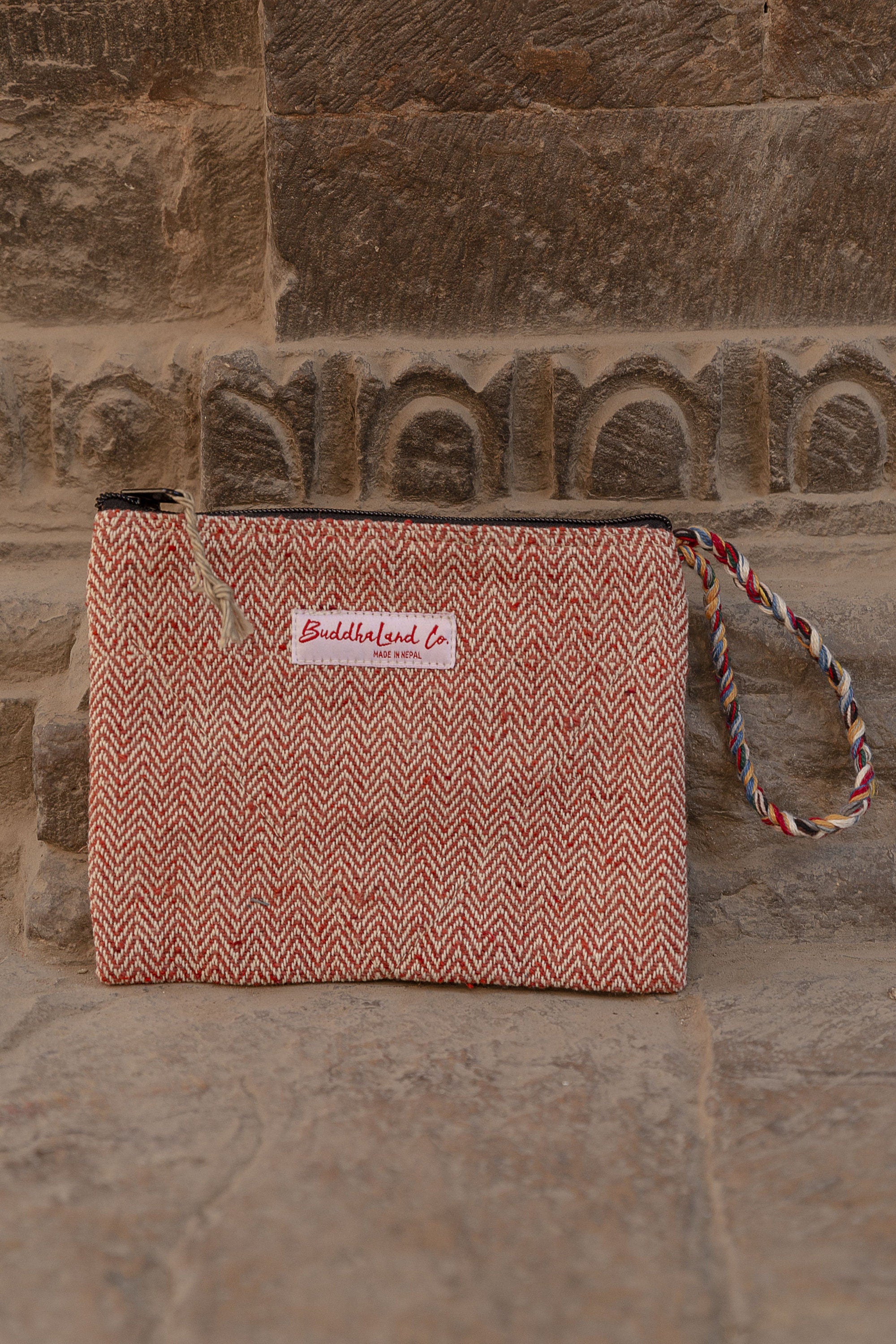Handmade Square Hemp Pouch For Cosmetic Pouch For Jewellery Pencil Pouch Zipper Pouch Wallet Small Makeup Bag Travel Cosmetic Bag