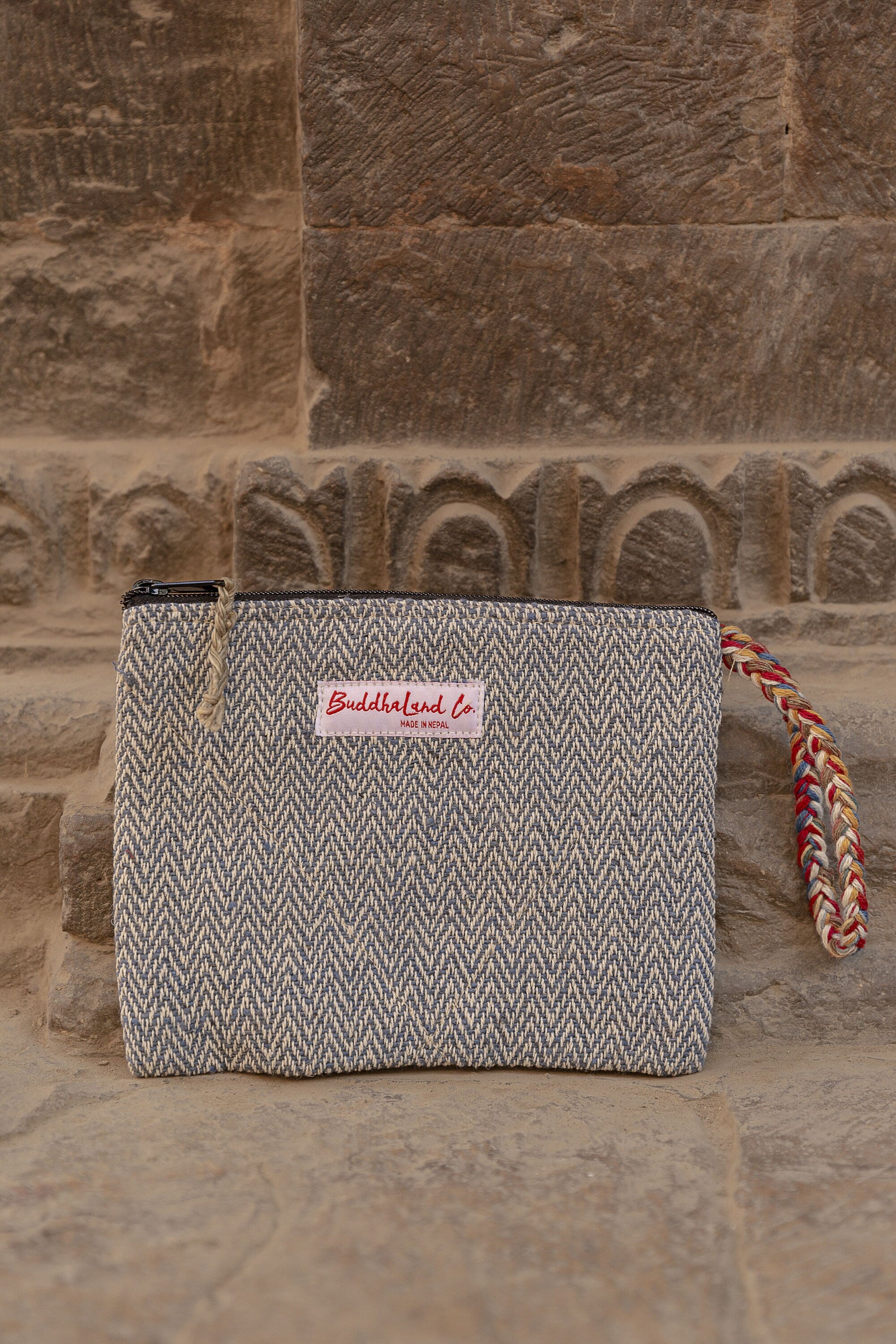 Handmade Square Hemp Pouch For Cosmetic Pouch For Jewellery Pencil Pouch Zipper Pouch Wallet Small Makeup Bag Travel Cosmetic Bag