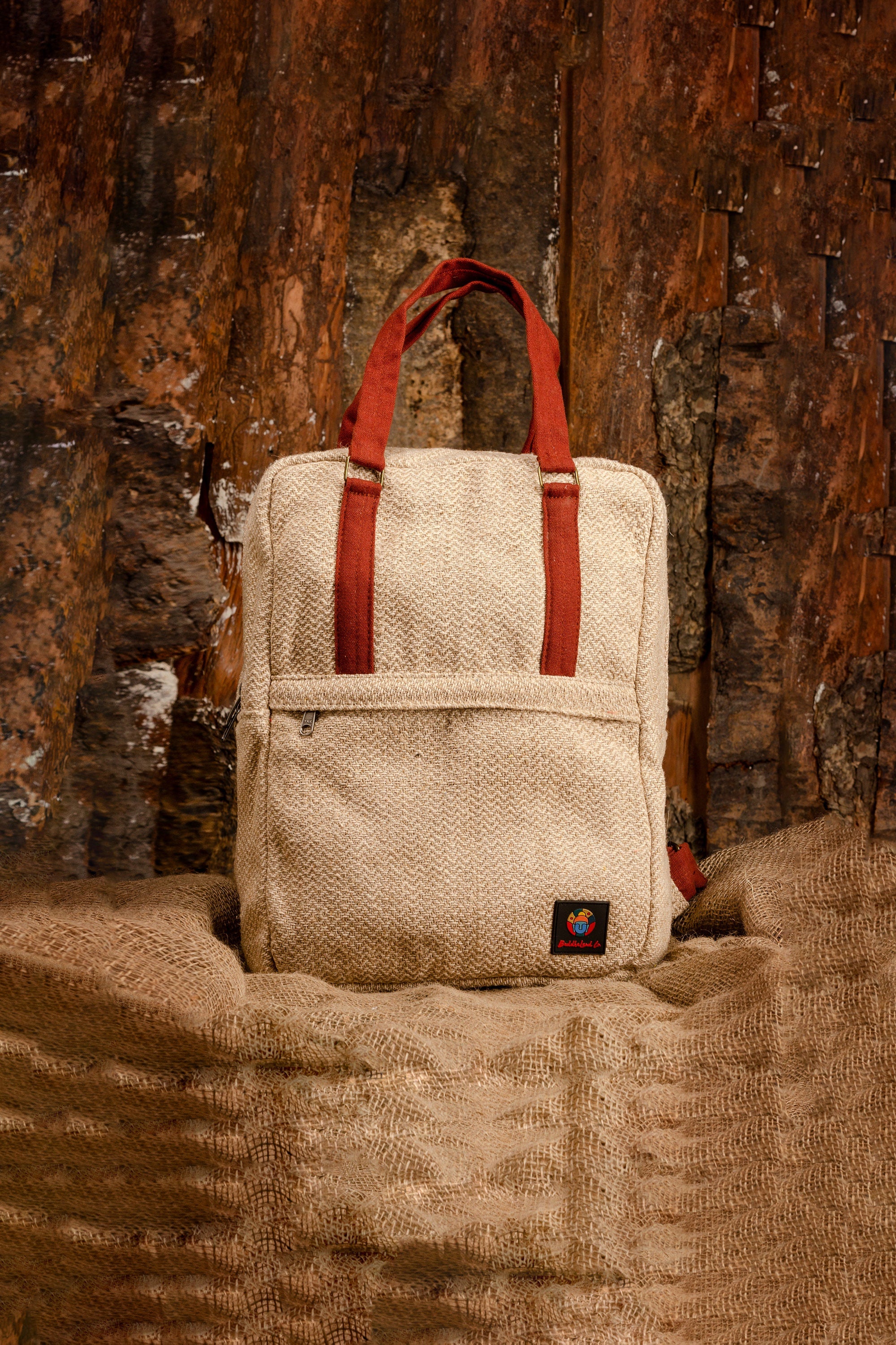 Handmade Hemp Large Backpack For Travel Backpack For Festival Backpack Hippie Backpack Eco Friendly Laptop Bag For Adult Minimalistic Bag