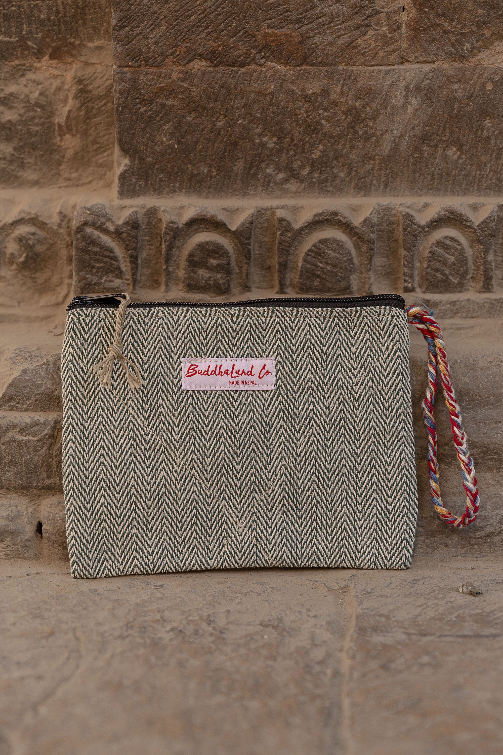 Handmade Square Hemp Pouch For Cosmetic Pouch For Jewellery Pencil Pouch Zipper Pouch Wallet Small Makeup Bag Travel Cosmetic Bag