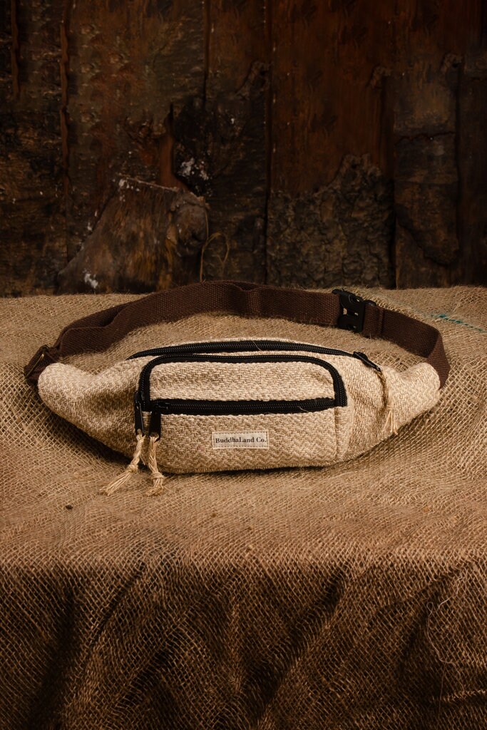 Handmade Hemp Crossbody Bag , Adjustable Waist Bag , Festival Hip Bag , Boho Fanny Pack For Travel , Hemp Bum Bag , Shoulder Bag , Belt Bag