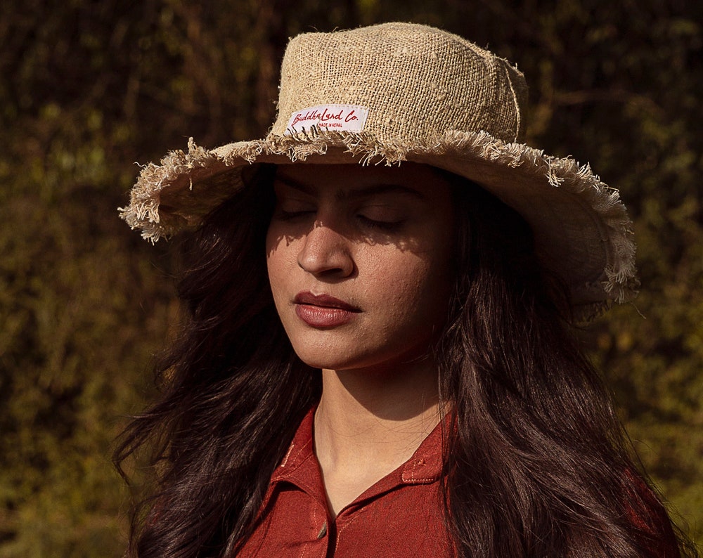 Handmade Hemp Frill Hat
